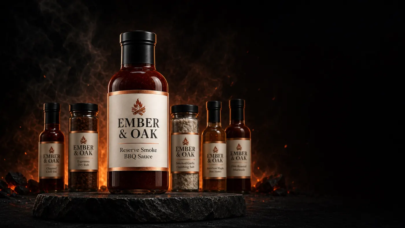 Ember and Oak sauce brushed over smoked food